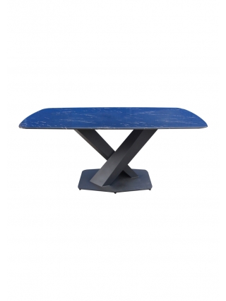 Assen Eettafel - Blauw, Zwart