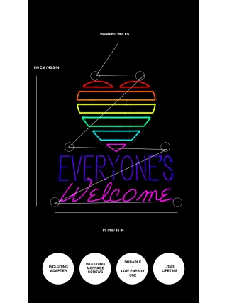 Everyone Is Welcome - LED Neon Sign