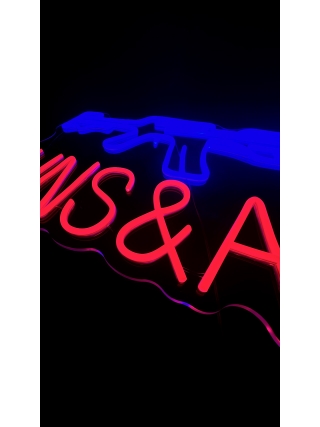 Guns & Ammo - LED Neon Sign