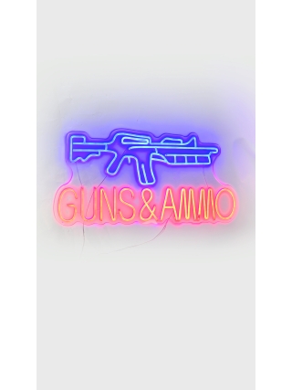 Guns & Ammo - LED Neon Sign