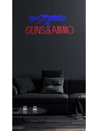 Guns & Ammo - LED Neon Sign