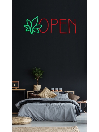 Cannabis Open - Led Neon Sign 