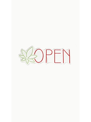 Cannabis Open - Led Neon Sign 