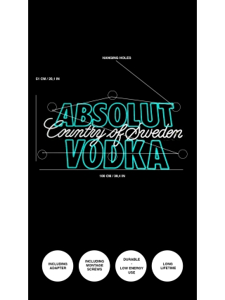 Absolut Vodka - LED Neon Sign