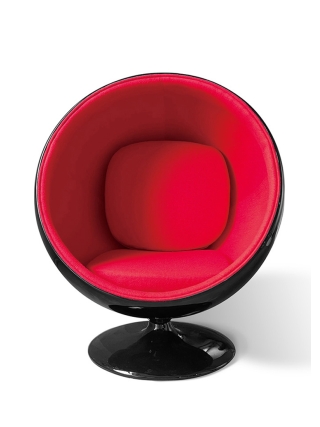 Bolton Loungestoel - Zwart, Rood