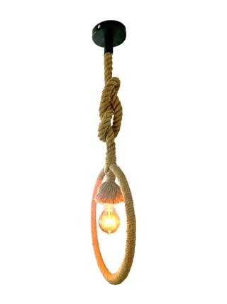 Rigel Hanglamp - Zwart, Touw