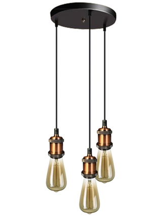 Oberon Hanglamp - Zwart, Koper