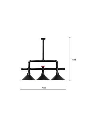 Mercurius Hanglamp - Zwart, Rood