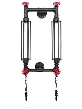 Lupus Wandlamp - Zwart, Rood