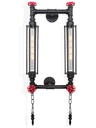 Lupus Wandlamp - Zwart, Rood