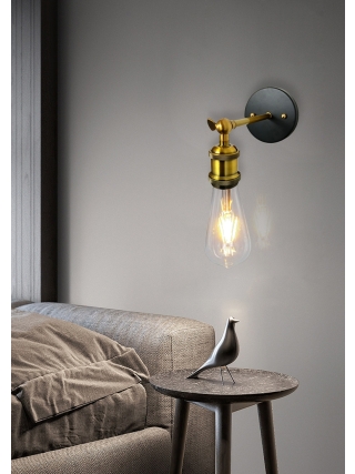 Celeste Wandlamp - Zwart, Goud