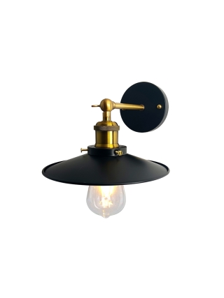 Capella Wandlamp - Zwart, Goud