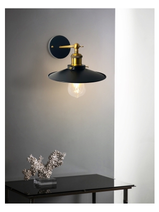 Capella Wandlamp - Zwart, Goud