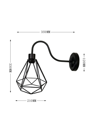 Atlas Wandlamp - Zwart