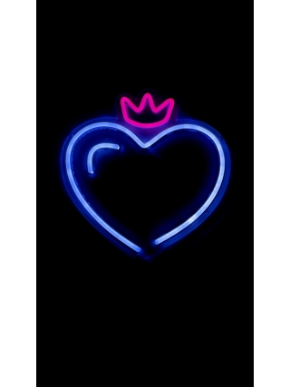 Crown Heart - LED Neon Sign