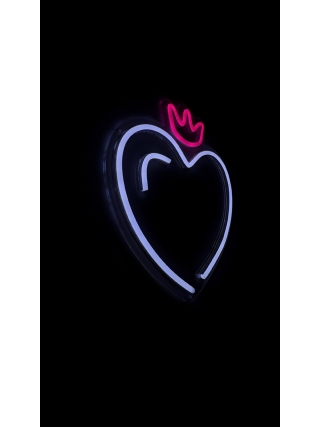 Crown Heart - LED Neon Sign