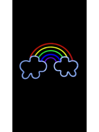 Rainbow With Clouds - LED Neon Sign