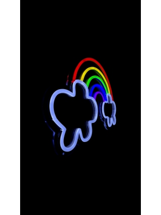 Rainbow With Clouds - LED Neon Sign