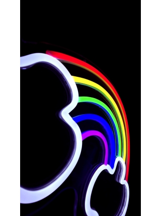 Rainbow With Clouds - LED Neon Sign