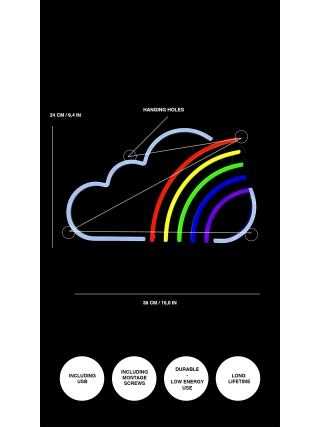 Rainbow Cloud  - LED Neon Sign