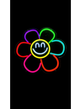 Happy Flower - LED Neon Sign