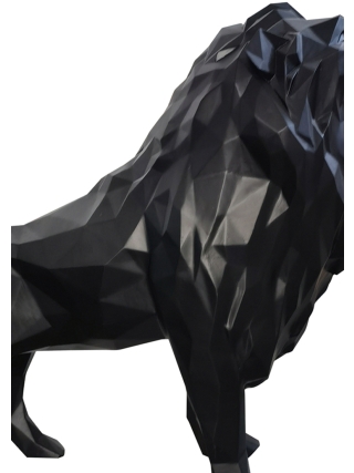 Fyberglass Sculpture - Lion - Black