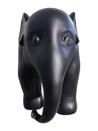 Fyberglass Sculpture - Elephant - Black