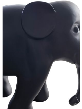 Fyberglass Sculpture - Elephant - Black