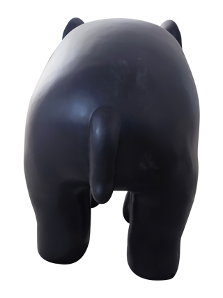 Fyberglass Sculpture - Elephant - Black