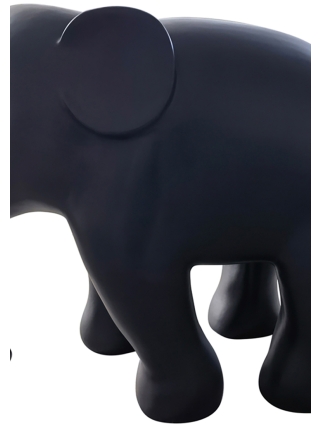 Fyberglass Sculpture - Elephant - Black