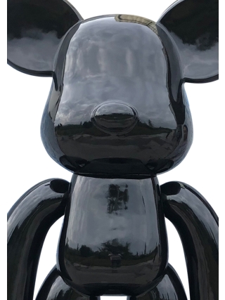 Fyberglass Sculpture - Fashion Brick Bear - Black