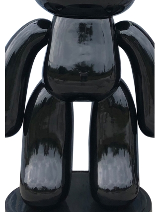 Fyberglass Sculpture - Fashion Brick Bear - Black