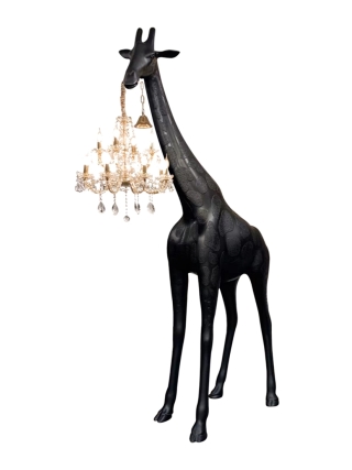 Fyberglass Sculpture - Giraffe - Black