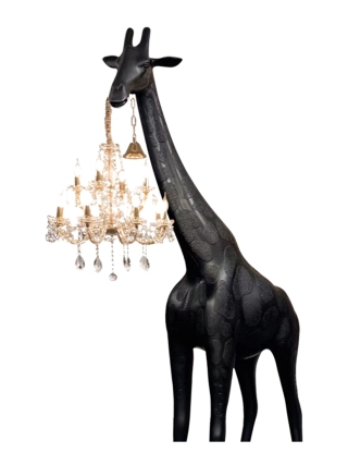 Fyberglass Sculpture - Giraffe - Black