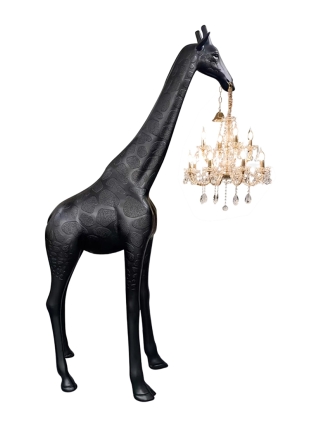 Fyberglass Sculpture - Giraffe - Black