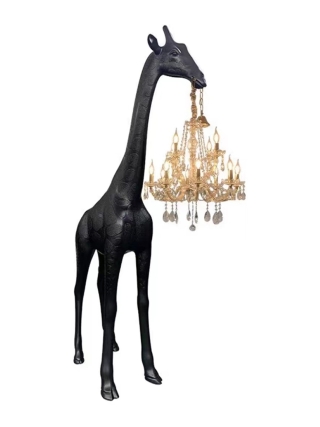 Fyberglass Sculpture - Giraffe - Black