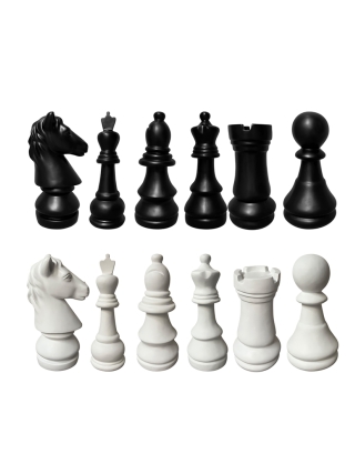 Fyberglass Sculpture - Chessboard - Black, White