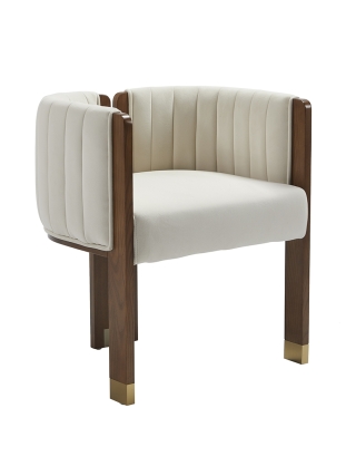 Baltimore - Modern Round Chair - Beige