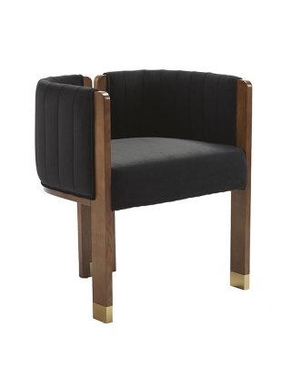 Baltimore - Modern Round Chair - Black