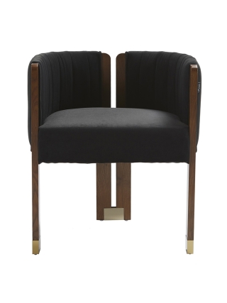 Baltimore - Modern Round Chair - Black