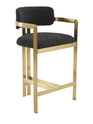 Aurora - Teddy Bar Stool - Black