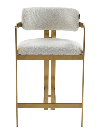 Aurora - Teddy Bar Stool - White