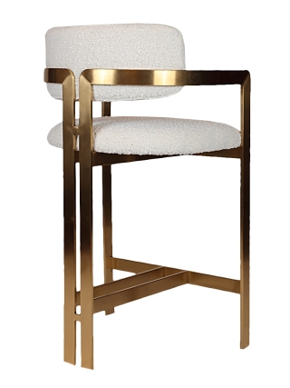 Aurora - Teddy Bar Stool - White