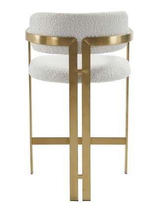 Aurora - Teddy Bar Stool - White