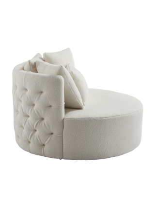 Miami Teddystof Loveseat - Wit