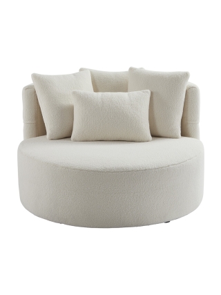 Miami Teddystof Loveseat - Wit