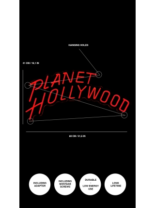 Planet Hollywood - LED Neon Sign