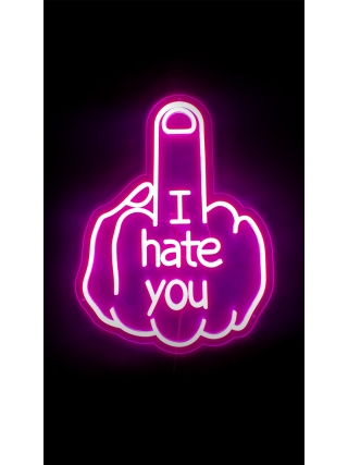 I Hate You - LED Neon Sign