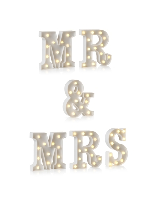 Lichtgevende Tekst - Mr & Mrs