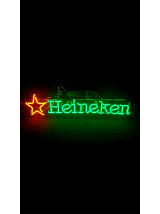 Heineken Bier Logo - Glas Neon Sign - Rood, Groen